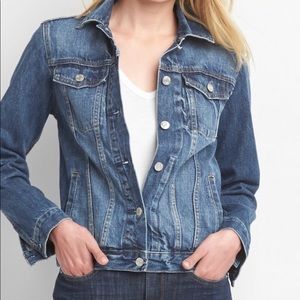 Gap 1969 Icon Jean Jacket Distressed Cropped denim